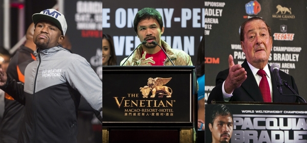 Arum Mayweather Pacquiao pictures