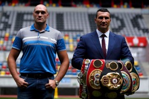 Klitschko Fury face to face picture