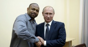 Roy jones jr en compagnie de vladimir poutine