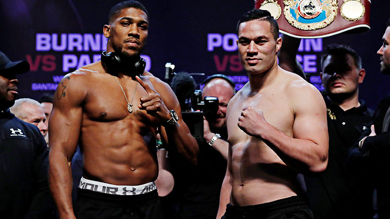 Pesée officielle : Anthony Joshua 242 lbs, Joseph Parker 236 lbs