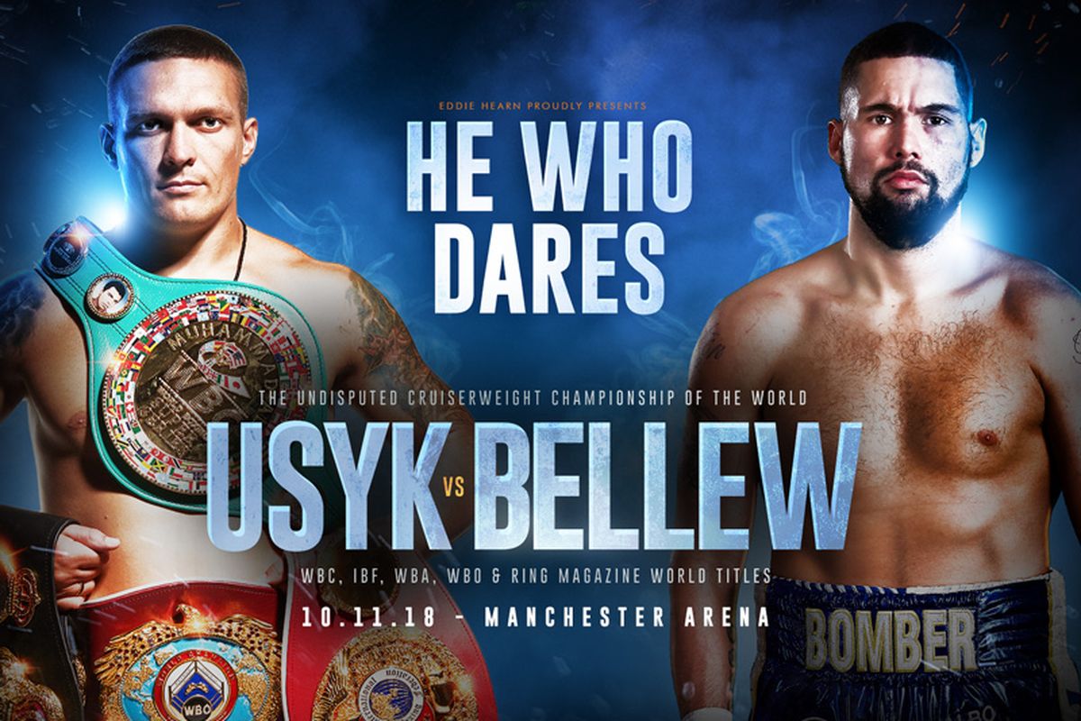 Usyk vs. Bellew finalisé pour le 10 Novembre à Manchester - Les Adeptes