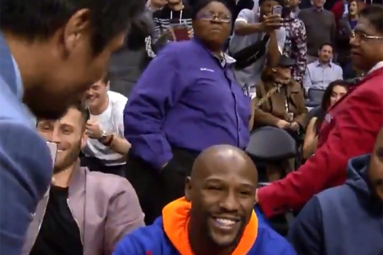 Mayweather, Pacquiao se voient à nouveau en face à face dans un match de la NBA