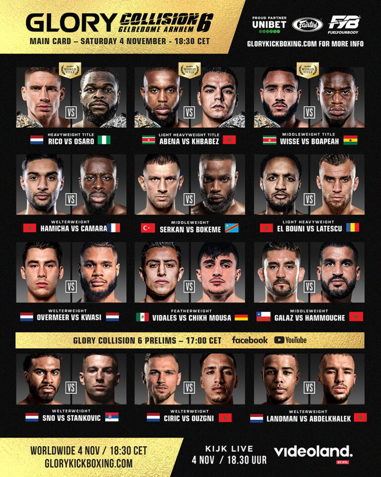 GLORY COLLISION 6 : Diaguely Camara s’apprête à briller