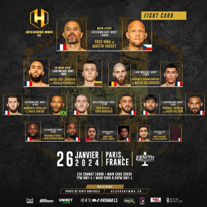 HEXAGONE MMA 13 : GregMMA de retour dans la cage au Zénith de Paris