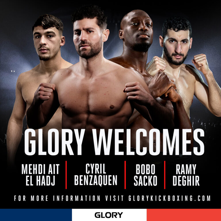 Quatre Français rejoignent le GLORY, dont Cyril Benzaquen et Bobo Sacko