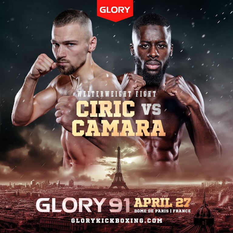 GLORY 91 : Diaguely Camara et Mehdi El Hadj sur le ring au Dôme de Paris
