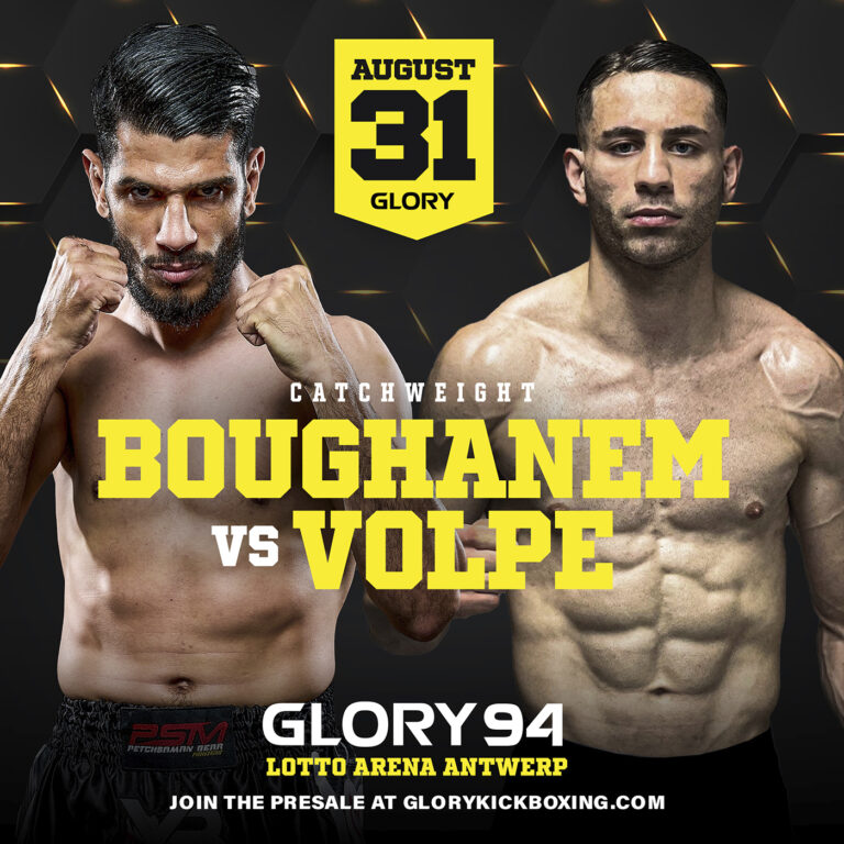 Youssef Boughanem au GLORY 94 en Belgique, La carte des combats