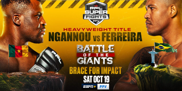 Le PFL présente Francis Ngannou vs. Renan Ferreira le 19 Octobre
