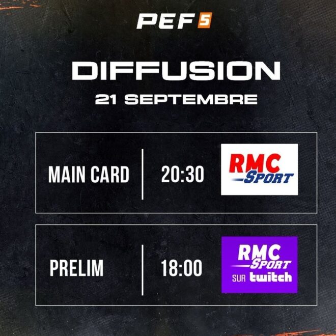 PEF MMA 5 : Un événement de combat électrisant le 21 Septembre 2024 au Casino Barrière de Lille