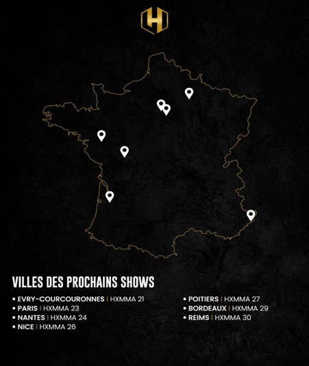 Paris, Bordeaux, Nantes, Nice, Evry et l’Europe : HEXAGONE MMA ajoute des nouvelles dates à son calendrier !