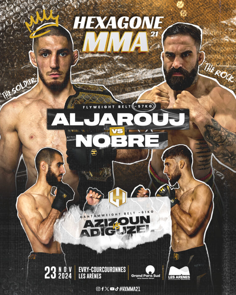 HEXAGONE MMA 21 : Aljarouj conserve sa ceinture, Adiguzel nouveau champion poids coqs