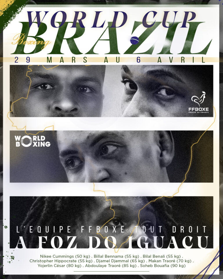 Les Bleus à la World Boxing Cup Brazil du 29 Mars au 6 Avril 2025