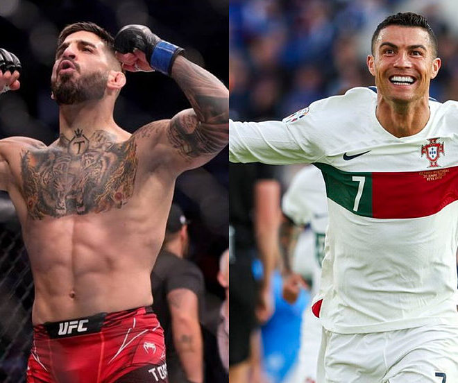 La star de l’UFC Ilia Topuria en dispute avec Cristiano Ronaldo
