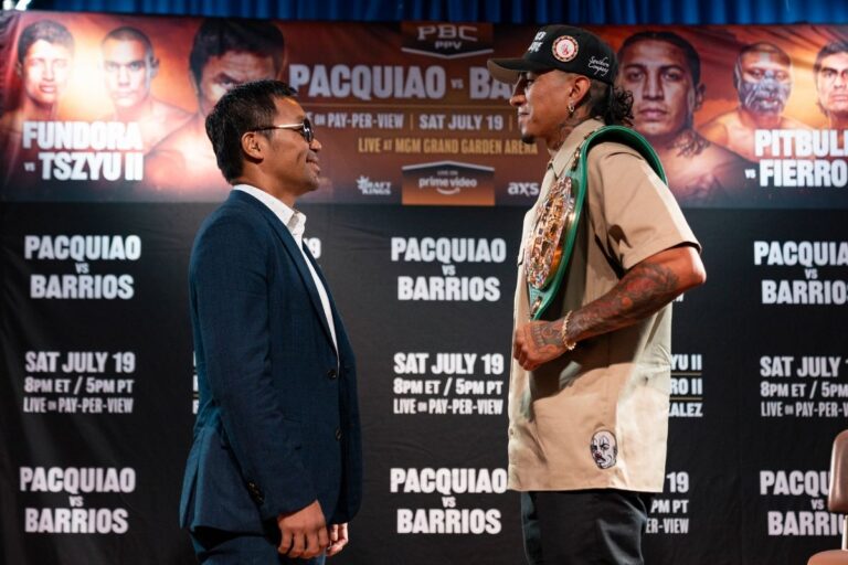 Manny Pacquiao vs. Mario Barrios : Date, chaîne de télévision, diffusion en direct et combats préliminaires