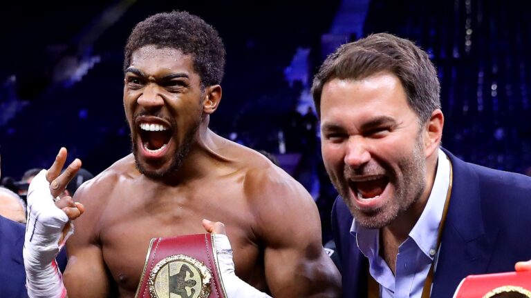 Eddie Hearn donne une mise à jour sur le retour de Anthony Joshua et le méga-combat avec Tyson Fury
