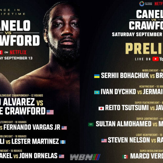 Canelo Alvarez vs. Terence Crawford : Carte principale et combats préliminaires