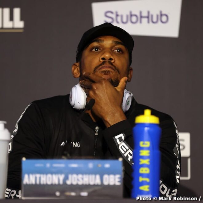 Anthony Joshua pourrait faire un retour en 2025 dans un combat de 8 rounds