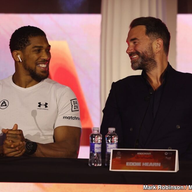 Eddie Hearn à propos d’un combat de Anthony Joshua en 2025 : « Le temps presse »
