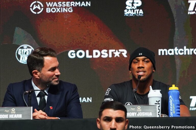 Eddie Hearn sur un éventuel combat entre Anthony Joshua et Jake Paul : « Envoyez-lui le contrat »