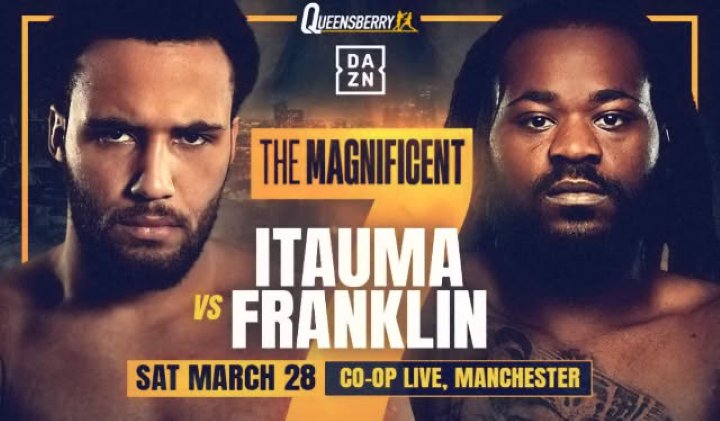 Moses Itauma vs. Jermaine Franklin : Date et heures, Carte des combats, Plateforme de diffusion, Cotes de paris