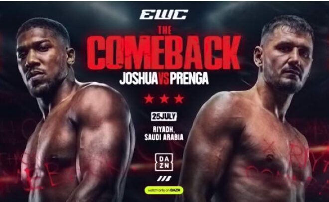 Anthony Joshua annonce son retour face à Kristian Prenga le 25 Juillet à Riyad