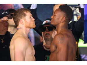 Canelo Alvarez et Christian Mbilli font le poids limite à la pesée : Qui l’emportera Samedi à Riyad ?